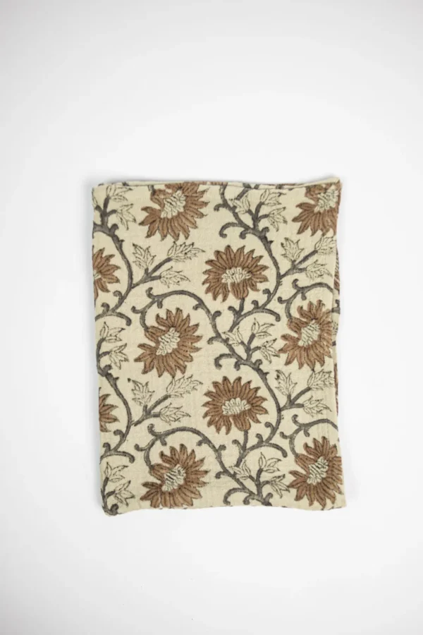 Emery handduk 50×70, beige, grön, senap