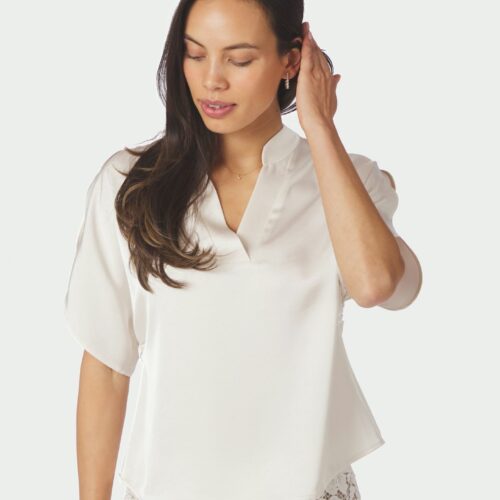 Anelle heavy sateen bluse