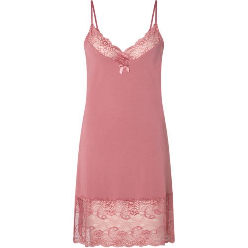 Holiday Nightslip with thin shoulder straps and la