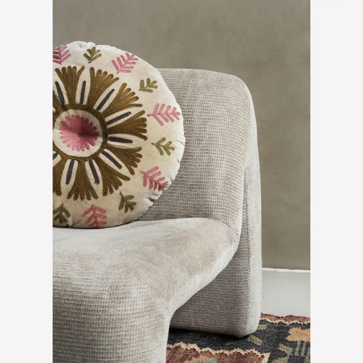 Suzani embroidered velvet cushion - Bild 2